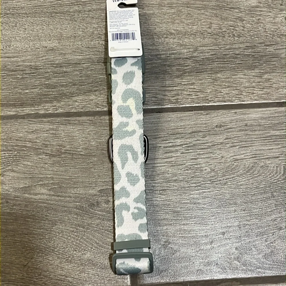 Dog Collar TOP-PAW with grey animal print NWT
